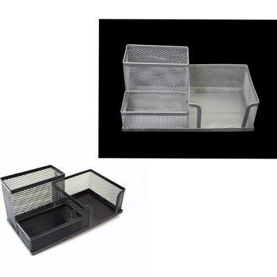 Mesh Desk Pen Pencil Stationery Holder Organiser 20 x 10 cm Assorted Colours 0020 (Parcel Rate)