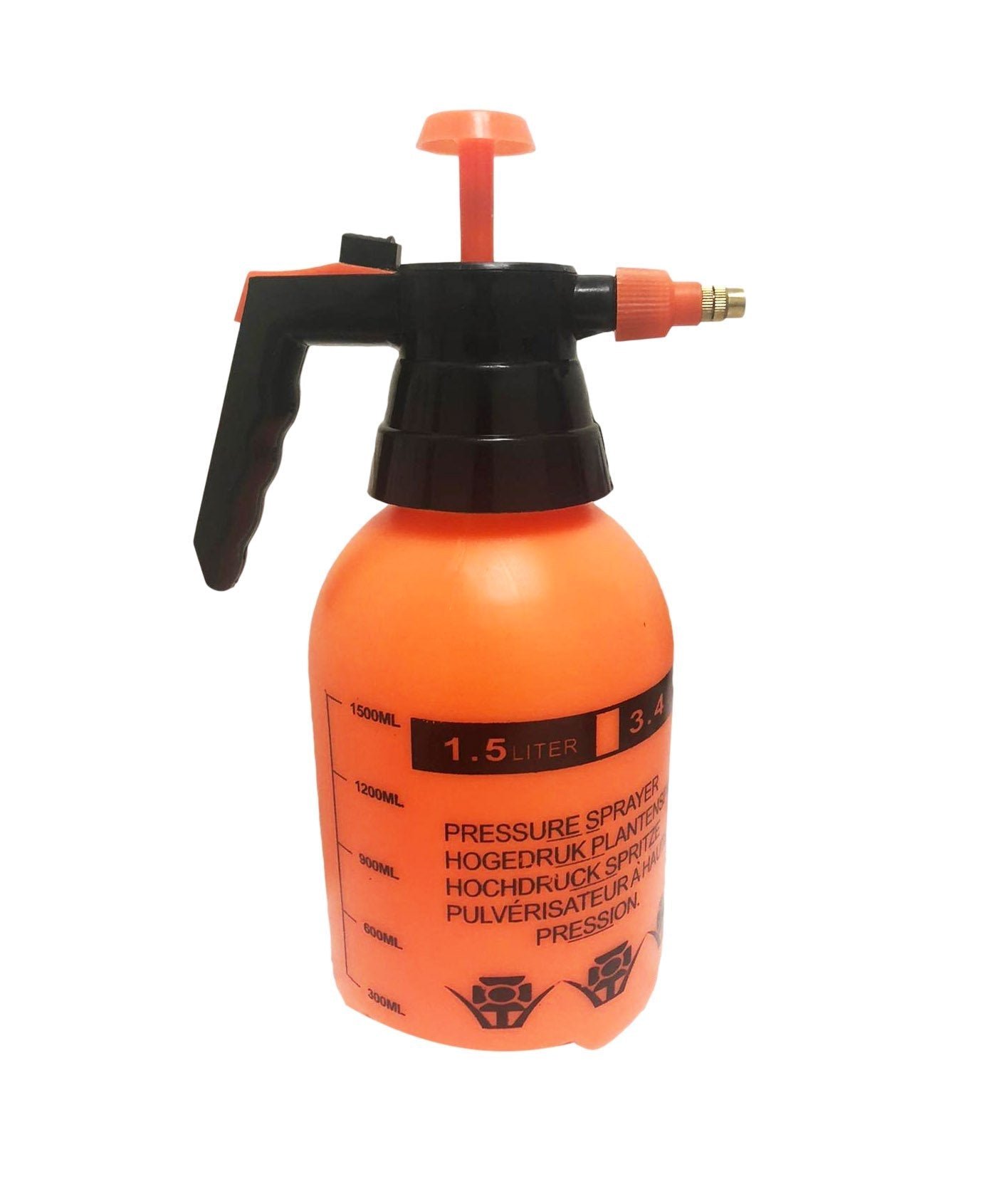 Orange Water Spray Pressure Can 1.5 Litre Outdoor Garden Pressure Spray 0824 (Parcel Rate) - Image 3