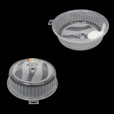 Microwave Cover Plastic Food Plate Cover Vented Clear Plate Cover 26cm D10506 (Parcel Rate)