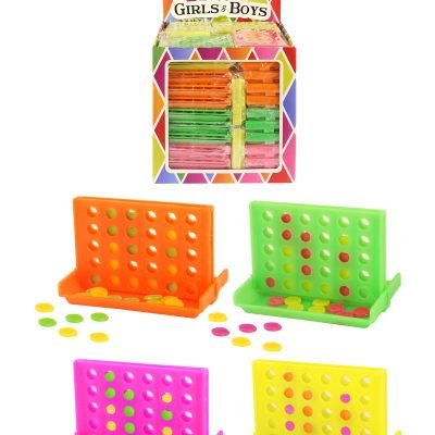 Mini Line Up Game 7.5cm Assorted Neon Colours T65178 (Large Letter Rate)