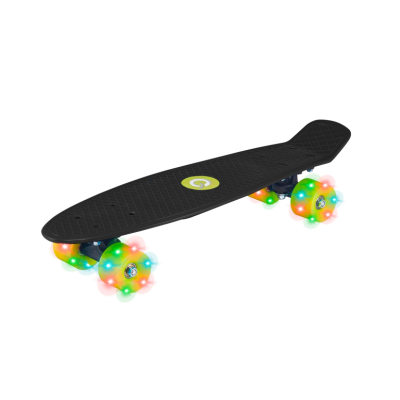 Evo Light Up Penny Skateboard 22" Black H9.5 x D55 x W14.5 cm 1438223 (Big Parcel Rate)
