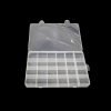 24 Plastic Compartment Box Small Organiser Storage Craft Box 19cm x 13cm 2035 (Parcel Rate) - Image 3