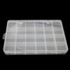 24 Plastic Compartment Box Small Organiser Storage Craft Box 19cm x 13cm 2035 (Parcel Rate) - Image 2