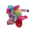 Children's Girl's Hair Head Band with Flower Decoration Assorted Colours 2320 (Parcel Rate) - Image 2