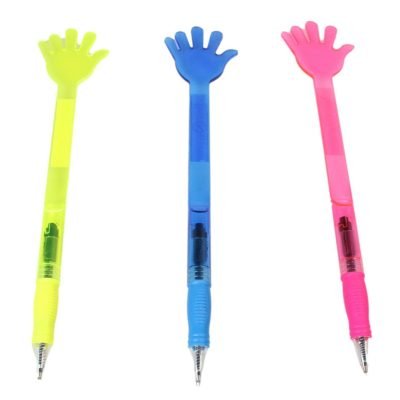 Various Coloured Huge Hand Shaped Pen 23g 28x6cm 8009 (Parcel Rate)