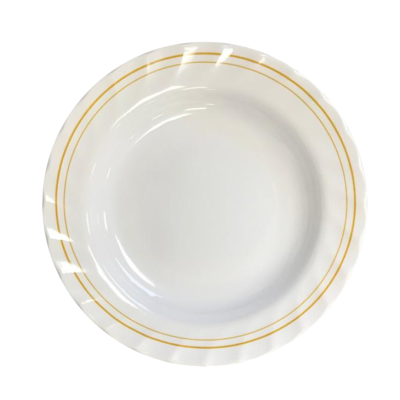 Plastic Plate with Printed Border Design 20 cm 2783 (Parcel Rate)