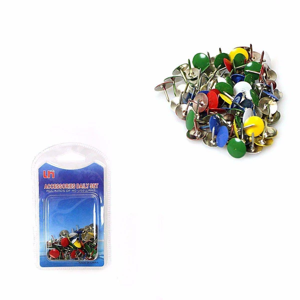 Pack of Round Push Pins Assorted Colours (Large Letter Rate)Pack Of 4