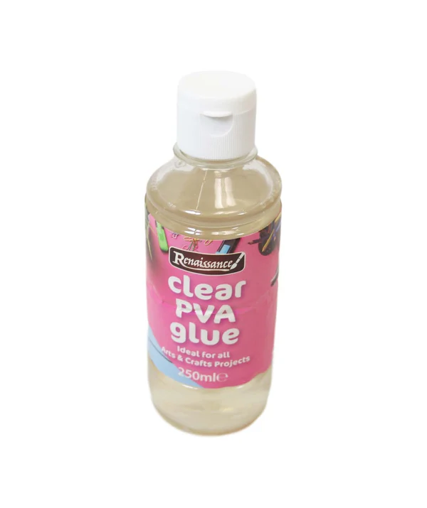 Clear PVA Glue Ideal For All Arts And Crafts Home School Sticking Glue 250ml 2937 (Parcel Rate) pack Of 2