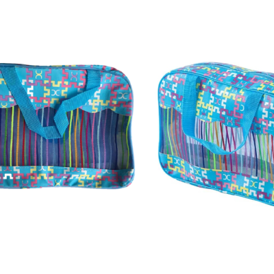 Bathroom Make-up Toiletry Travel Bag with Handles 26 x 17 x 6.5 cm Assorted Colours 3454 (Parcel Rate)