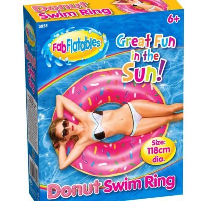 Giant Inflatable Donut Swimming Pool Ring 118cm Diameter 3855 (Parcel Rate)