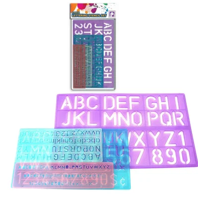 3 Piece Alphabet Lettering Stencil Set For Children And Students P2428 (Large Letter Rate)Pack Of 3