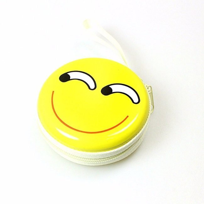 Emoji Face Earphone Coin Pouch 7.5 x 7 cm Assorted Designs 4496 A (Large Letter Rate) - Image 4