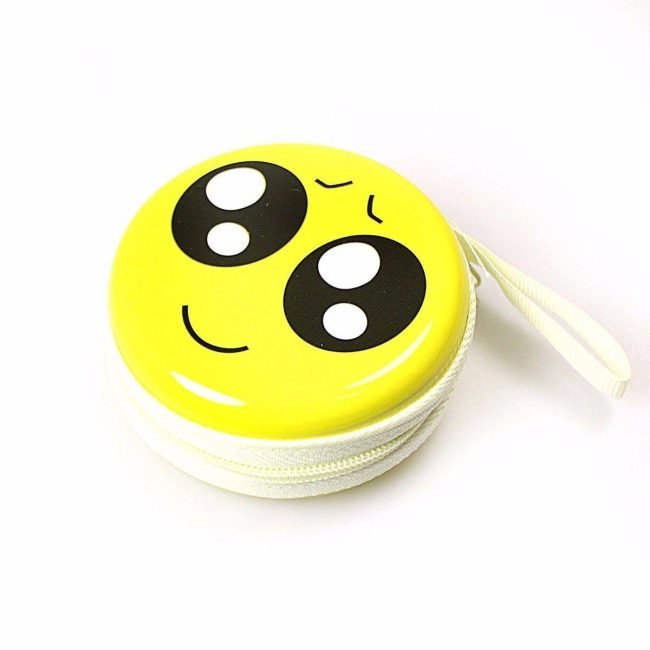 Emoji Face Earphone Coin Pouch 7.5 x 7 cm Assorted Designs 4496 A (Large Letter Rate) - Image 3