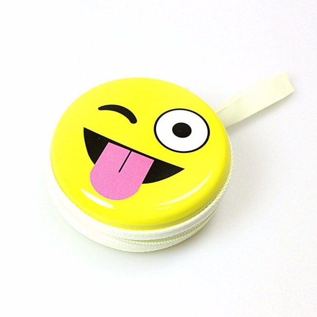 Emoji Face Earphone Coin Pouch 7.5 x 7 cm Assorted Designs 4496 A (Large Letter Rate) - Image 5