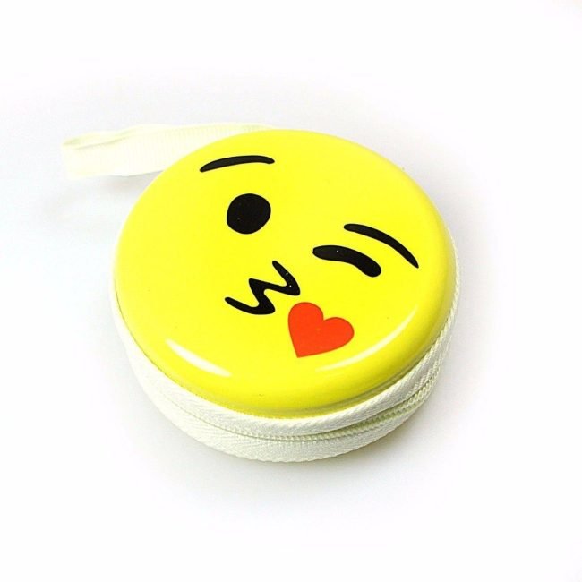 Emoji Face Earphone Coin Pouch 7.5 x 7 cm Assorted Designs 4496 A (Large Letter Rate) - Image 6