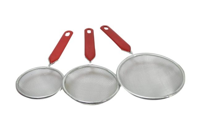 3 Pack Kitchen Sieve Stainless Steel Strainer Set  8cm 10cm 12cm  57773 A  (Parcel Rate) - Image 2