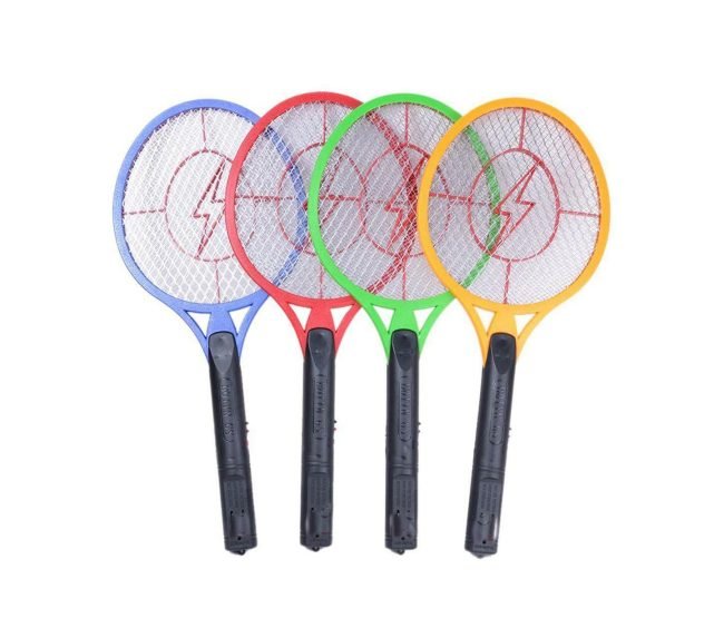 Electric Fly Mosquito Swatter Racket 50 x 21 cm USB Rechargeable Assorted Colours 5799 (Parcel Rate) - Image 2