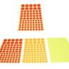10 Sheets Assorted Sizes Round Sticker Labels 16 x 24 cm Assorted Colours 5909 (Large Letter Rate)