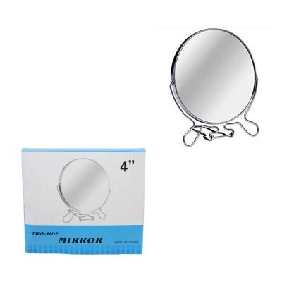4 Inch Cosmetic Make up Shaving Magnifying Round on Stand 2 Sided Mirrors 5955 (Large Letter Rate)