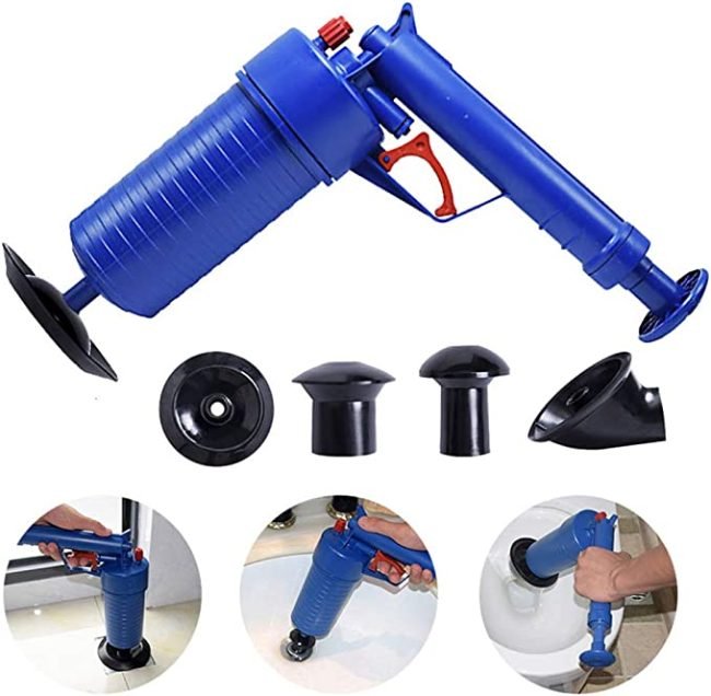 Air Drain Blaster With 4 Size Suckers & Anti Water Paper PAPAOTONG 6667 A (Parcel Rate) - Image 2