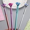 Black Ink Pen Diamond Head Metallic Style Assorted Colours 18cm 6219 (Large Letter Rate)