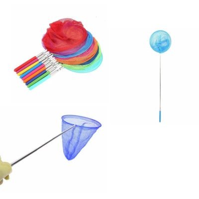 Extendable Fishing Net with Stainless Steel Handle 17 / 64 cm Assorted Colours 6508 (Parcel Rate)