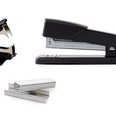 Stationery Metal Stapler Set 11 cm Assorted Colours 6887 (Parcel Rate)