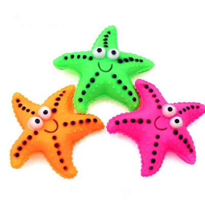 Pet Dog Toy Squeaky Ocean Starfish 12 cm Assorted Colours 6940 (Parcel Rate)