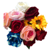 Plastic Artificial Fake Roses Flowers Single Stem Velvet Petals 50 cm Assorted Colours 7105 (Parcel Rate) - Image 3