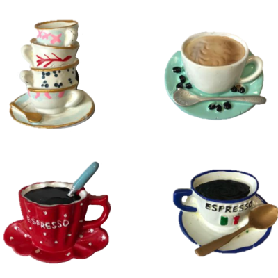 Fridge Magnet Coffee Espresso Cup Design 5 cm Assorted Designs 7048 (Parcel Rate)