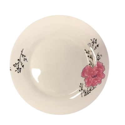 Dining Appetiser Plate Pink Floral Design 18 cm 7076 (Parcel Plus Rate)