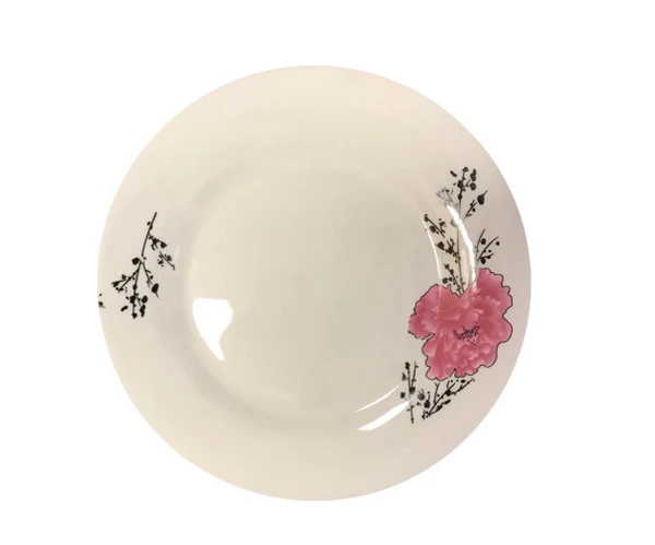 Dining Appetiser Plate Pink Floral Design 18 cm 7076 (Parcel Plus Rate) Pack Of 3