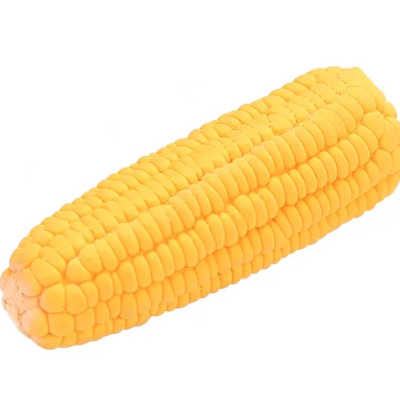 Pet Dog Toy Squeaky Yellow Corn Cob Maize 16 cm 7087 (Parcel Rate)