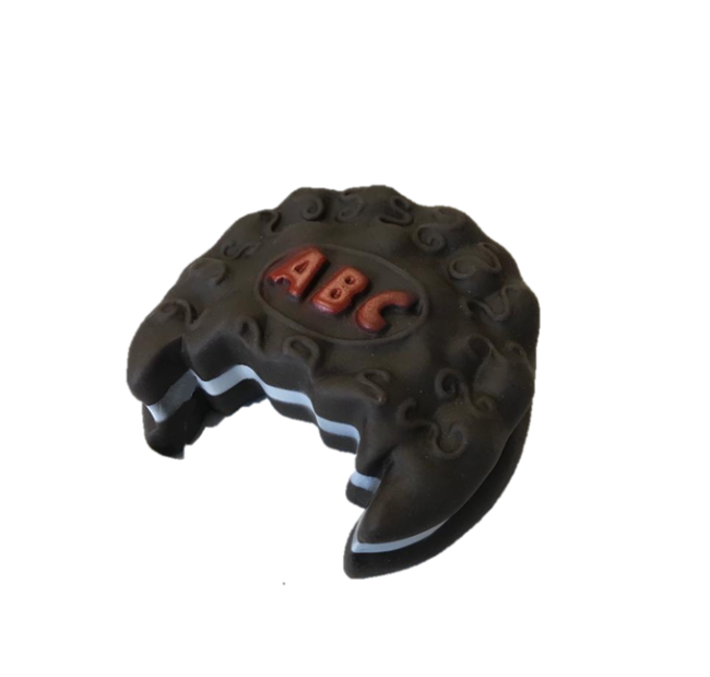 Pet Dog Toy Squeaky Cream Cookie 9 cm 7090 (Parcel Rate)