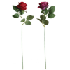 Plastic Artificial Fake Roses Flowers Single Stem Velvet Petals 50 cm Assorted Colours 7105 (Parcel Rate) - Image 2
