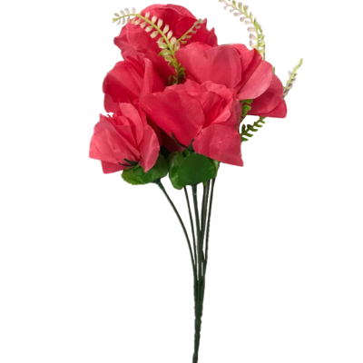 Plastic Artificial Flowers 38 cm Assorted Colours 7319 (Parcel Rate)