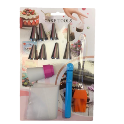 Cake Decorating Piping Bag Tip Brush Set Assorted Piping Tips 7370 (Parcel Rate)