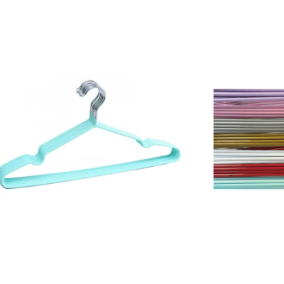 Coated Metal Non Slip Clothes Hanger 40 cm Pack of 5 Assorted Colours 7479 (Parcel Rate)