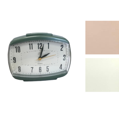 Alarm Clock 11 x 14 x 4.5 cm Assorted Colours 7502 (Parcel Rate)