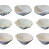 Small Porcelain Appetiser Sauce Dish Bowl 7 cm Pack of 3 Assorted Designs 7524 (Parcel Plus Rate