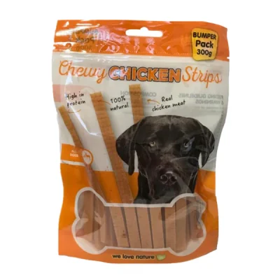 Pet Dog Chewy Chicken Strips 300g Bumper Pack 76261 (Parcel Rate)
