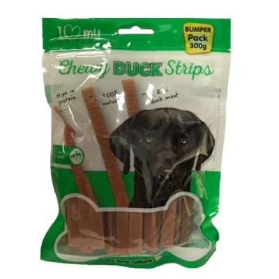 Pet Dog Chewy Duck Strips 300g Bumper Pack 76278 (Parcel Rate)