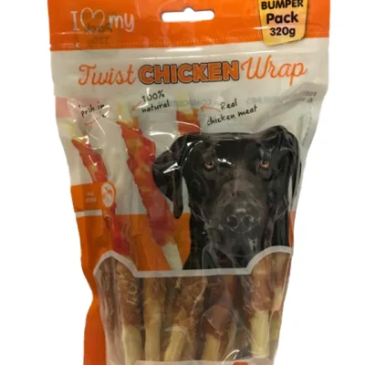 Pet Dog Treats Chicken Twist 320g 77121 (Parcel Rate)