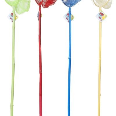 Fishing Net Mesh Insect Butterfly Catcher Landing Net Long Handle River Sea Pool 1.30M Assorted Colours 30101 (Parcel Rate)