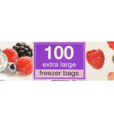 Extra Large Food Freezer Bags 28 x 28 cm Pack of 100 B0688 (Parcel Rate)