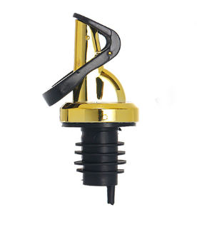 Glass Oil and Vinegar Bottle with Coloured Label 500 ml Gold Plastic Stopper Assorted Designs 6811 (Parcel Rate) - Image 2