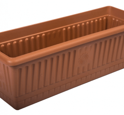 Balcony Flower Pot Container Medium Plastic 17 x 50cm H3494 (Parcel Rate)