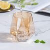 Hexagonal Glass Water Jug and Cups Set 5pcs Copper Orange 7114 (Parcel Plus Rate) - Image 2