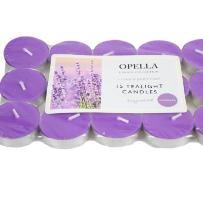 Scented Opella Lavender 12 Tealight Candles 3.5 Hour Burn Time CD001L (Parcel Rate)