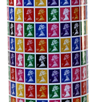 6 Assorted Styles Stamp Design Money Tin 145mm x 110mm ROY001 (Parcel Rate)